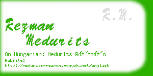 rezman medurits business card